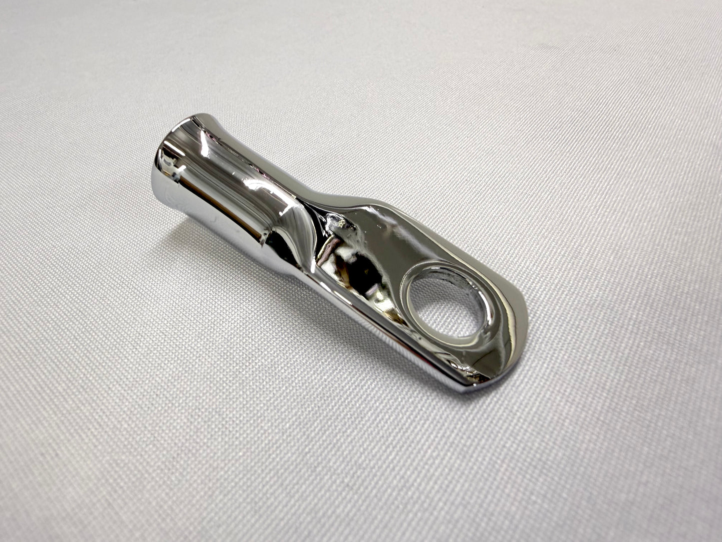 2/0 GAUGE BATTERY CABLE END, LUG 3/8 STUD 1PC / TRIPLE CHROME PLATED / LOWRIDER HYDRAULICS