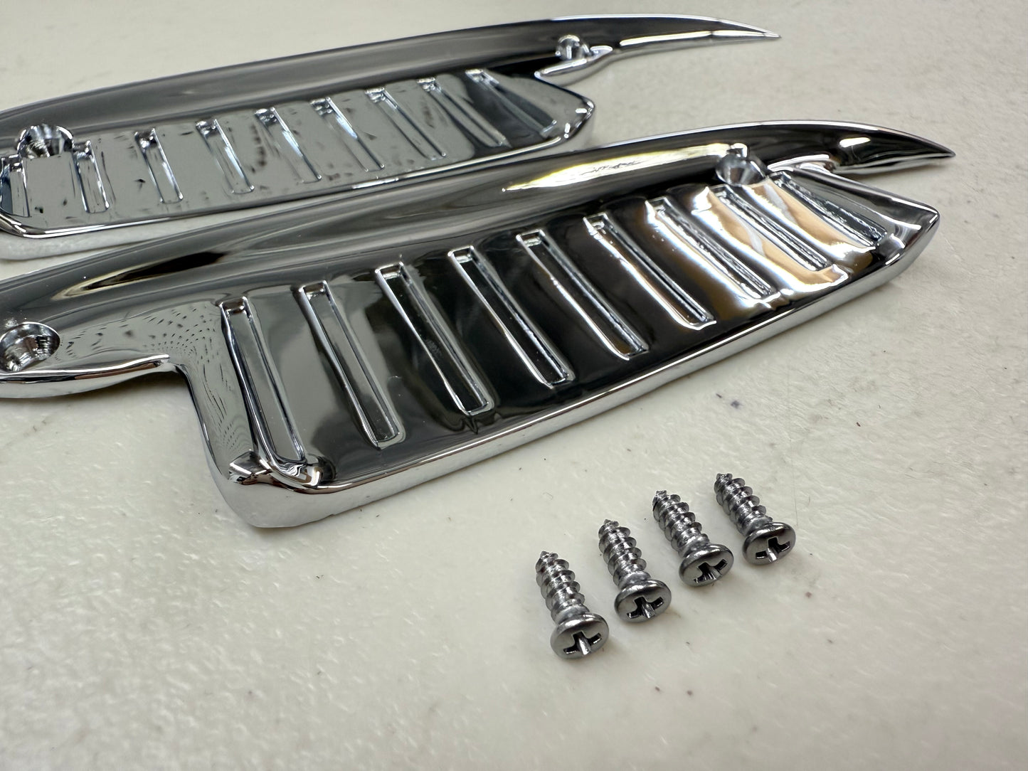 1961-1964 CHEVROLET CHEVY IMPALA BEL AIR BISCAYNE CHROME DOOR HANDLE SCRATCH GUARDS PAIR