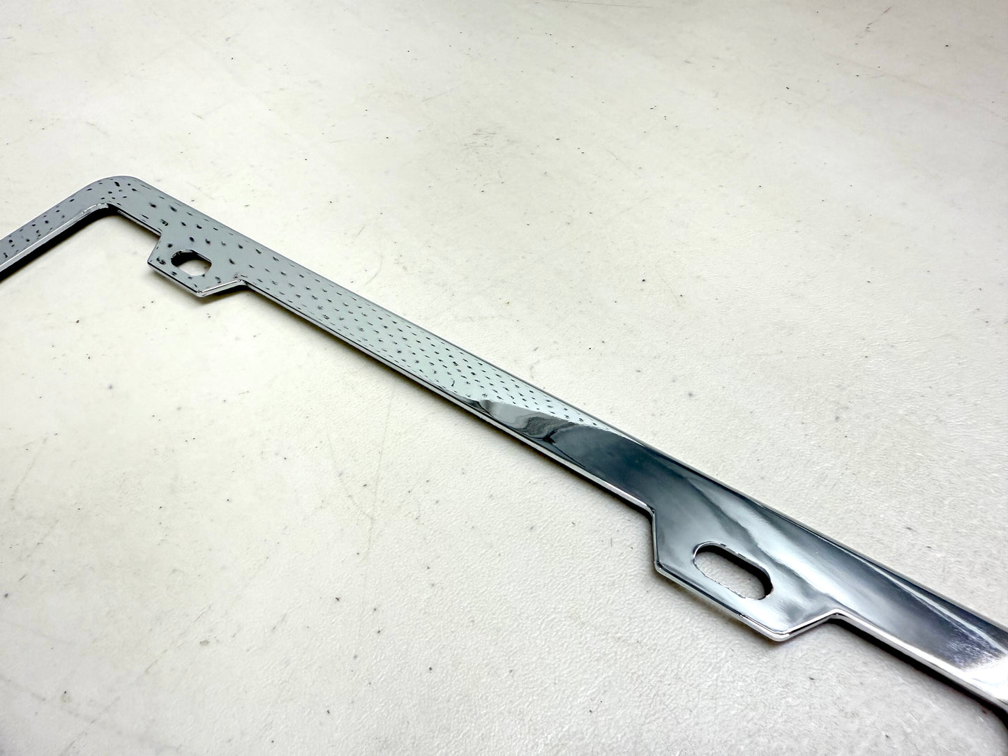 1963 CHEVROLET IMPALA, BEL AIR, BISCAYNE CHROME LICENSE PLATE FRAME WITH DUAL CHEVY BOWTIE LOGOS (2 HOLES)