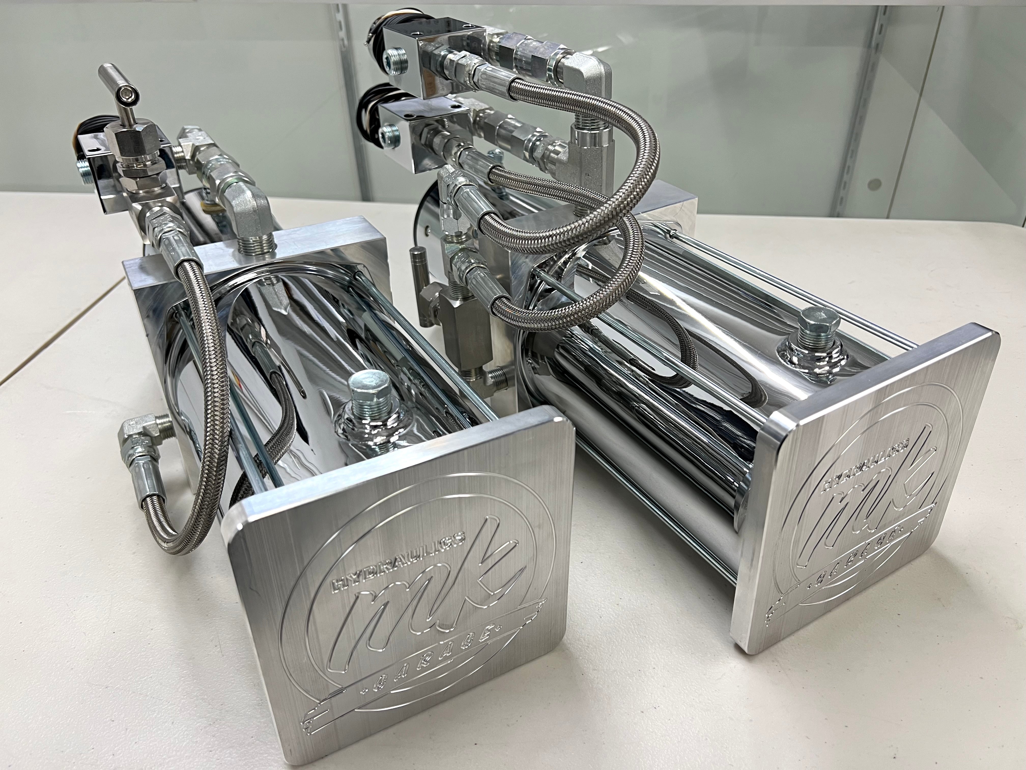MKG SIGNATURE SERIES -) 2PUMP KIT with FITTINGS / RAW [LOWRIDER HYD – MK GARAGE INC