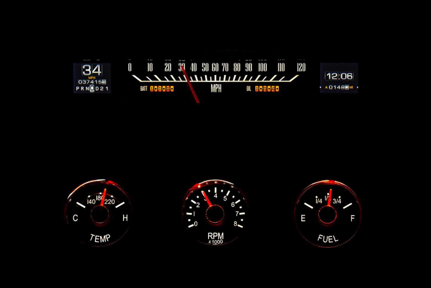 Dakota Digital 1961-1962 Chevy Impala Retrotech Dash Gauge System RTX-61C-IMP-X