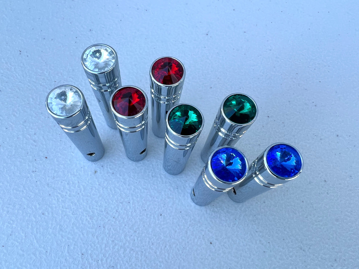 CHROME TOGGLE SWITCH EXTENSION SHORT 2PC / 1PAIR (GREEN)