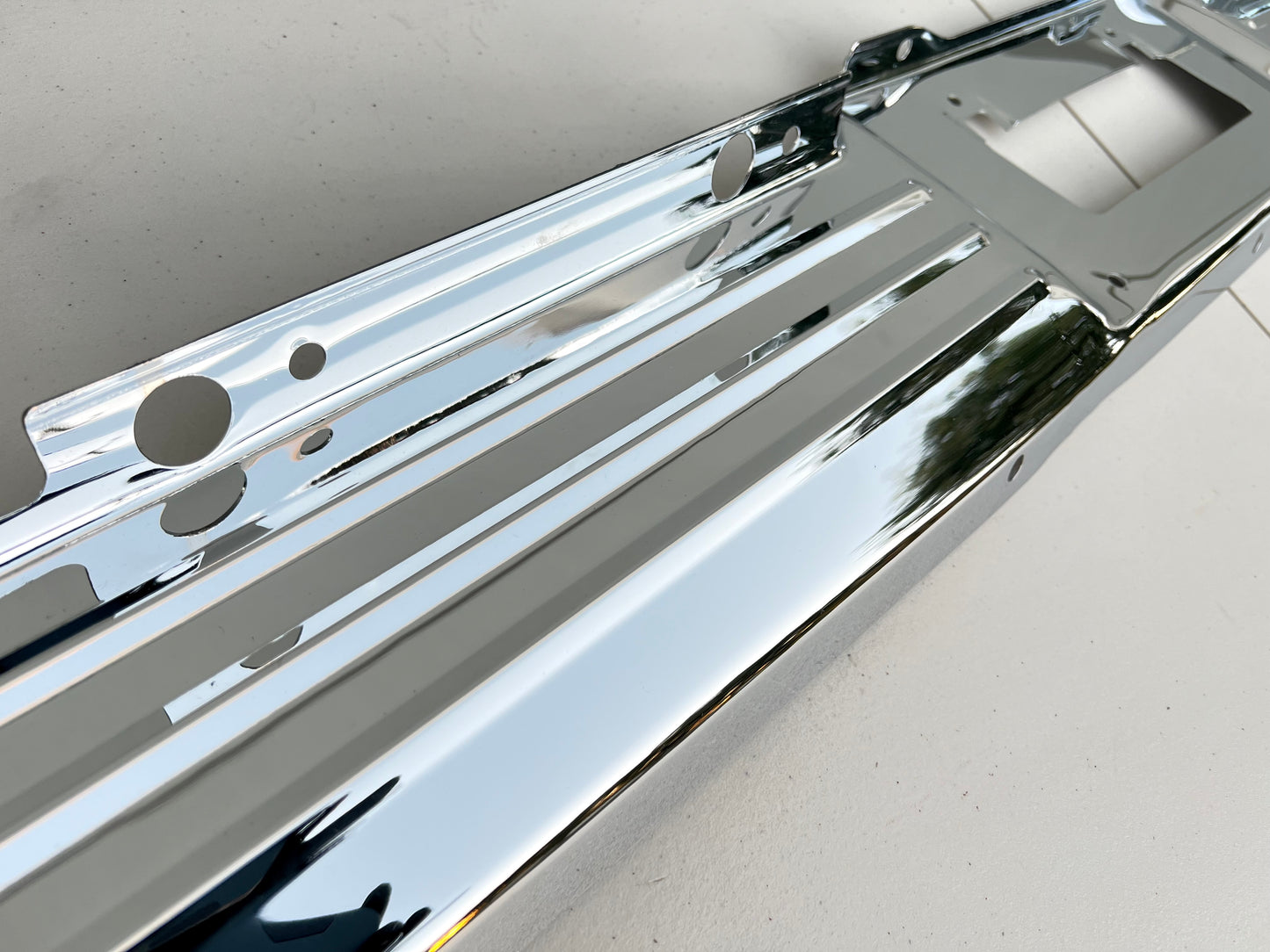 1964 CHEVROLET IMPALA , FULL-SIZE PASSENGER CAR REAR LICENSE PLATE PANEL  [NEW] [CHROME FINISH]