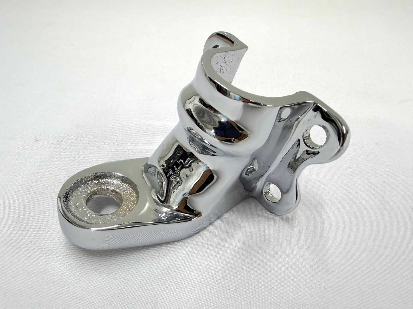 [ORIGINAL OEM RESTORED] 1958-64 IMPALA BEL AIR BISCAYNE EL CAMINO FACTORY POWER STEERING SLAVE CYLINDER MOUNTING BRACKET 1PC / SHOW CHROME FINISH