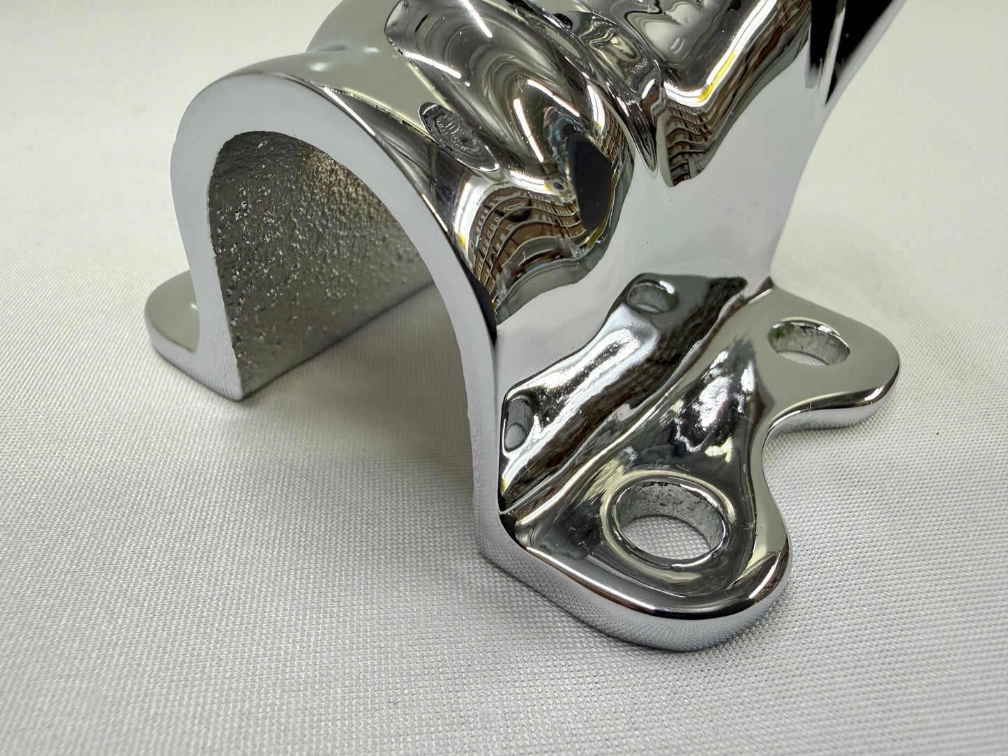 [ORIGINAL OEM RESTORED] 1958-64 IMPALA BEL AIR BISCAYNE EL CAMINO FACTORY POWER STEERING SLAVE CYLINDER MOUNTING BRACKET 1PC / SHOW CHROME FINISH