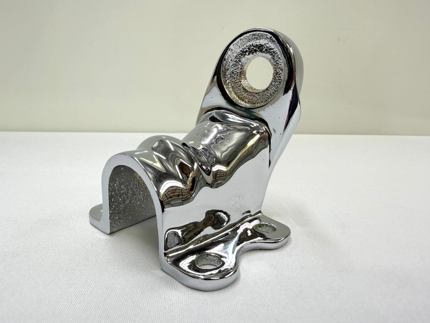 [ORIGINAL OEM RESTORED] 1958-64 IMPALA BEL AIR BISCAYNE EL CAMINO FACTORY POWER STEERING SLAVE CYLINDER MOUNTING BRACKET 1PC / SHOW CHROME FINISH