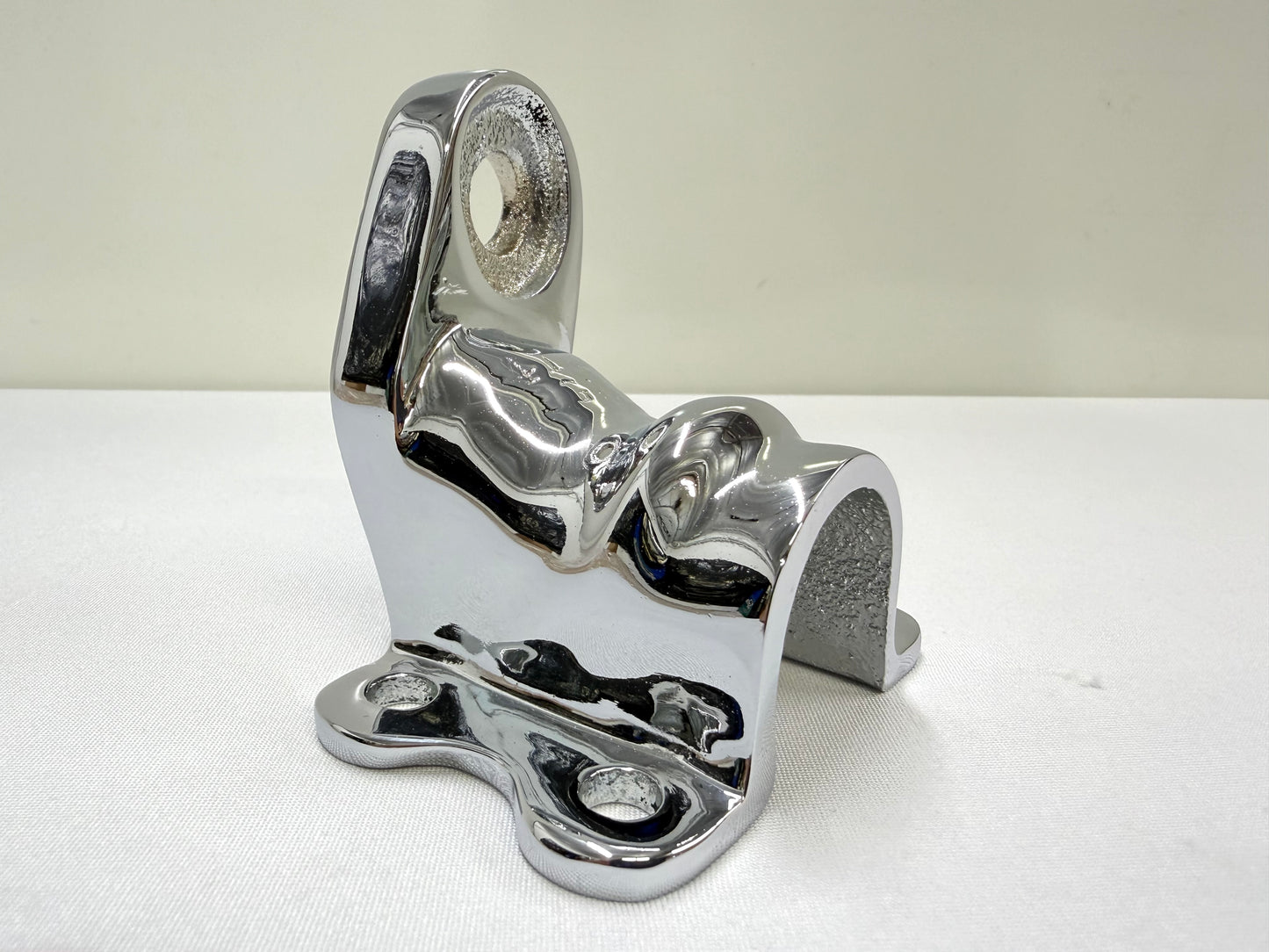[ORIGINAL OEM RESTORED] 1958-64 IMPALA BEL AIR BISCAYNE EL CAMINO FACTORY POWER STEERING SLAVE CYLINDER MOUNTING BRACKET 1PC / SHOW CHROME FINISH