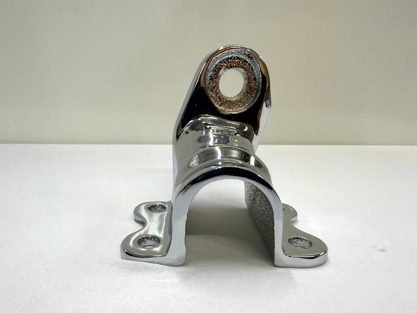 [ORIGINAL OEM RESTORED] 1958-64 IMPALA BEL AIR BISCAYNE EL CAMINO FACTORY POWER STEERING SLAVE CYLINDER MOUNTING BRACKET 1PC / SHOW CHROME FINISH