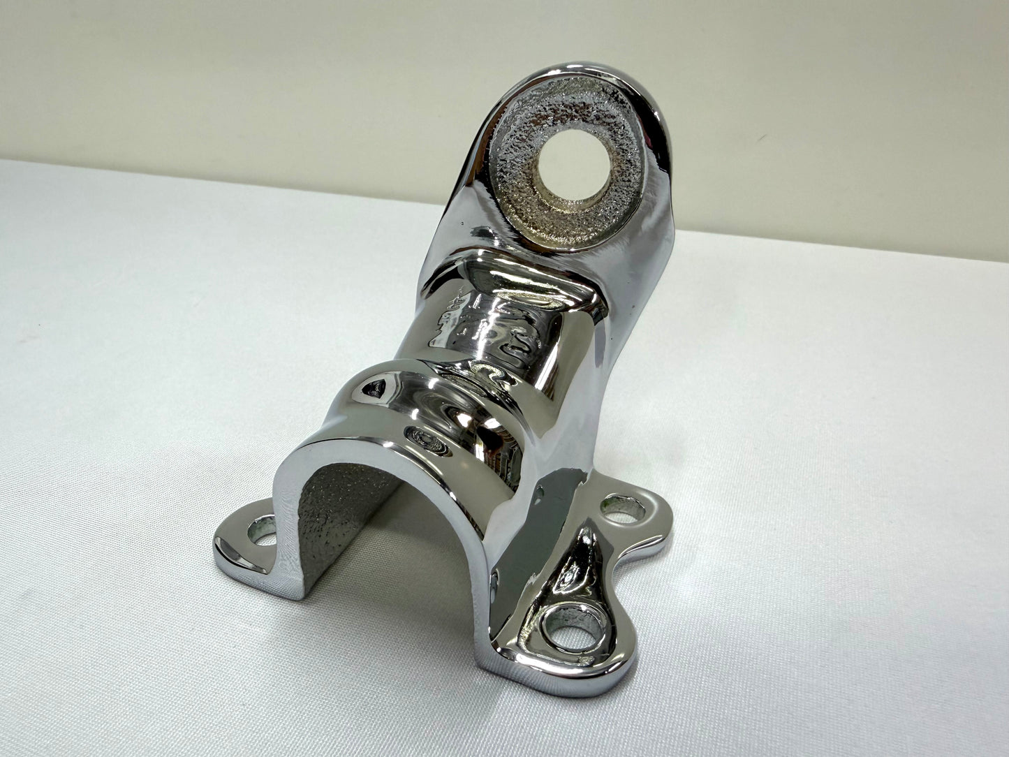 [ORIGINAL OEM RESTORED] 1958-64 IMPALA BEL AIR BISCAYNE EL CAMINO FACTORY POWER STEERING SLAVE CYLINDER MOUNTING BRACKET 1PC / SHOW CHROME FINISH