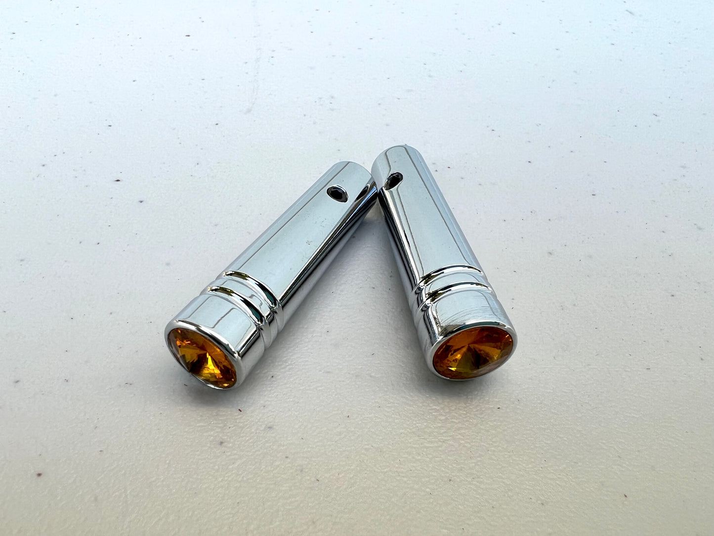 CHROME TOGGLE SWITCH EXTENSION SHORT 2PC / 1PAIR (AMBER/YELLOW)