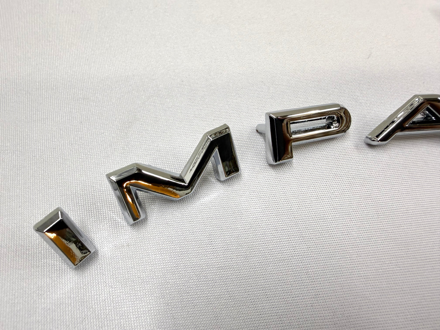 1964 CHEVROLET CHEVY IMPALA / FULL SIZE "IMPALA" REAR QUARTER PANEL LETTER EMBLEM LH or RH ONE SIDE [NEW]