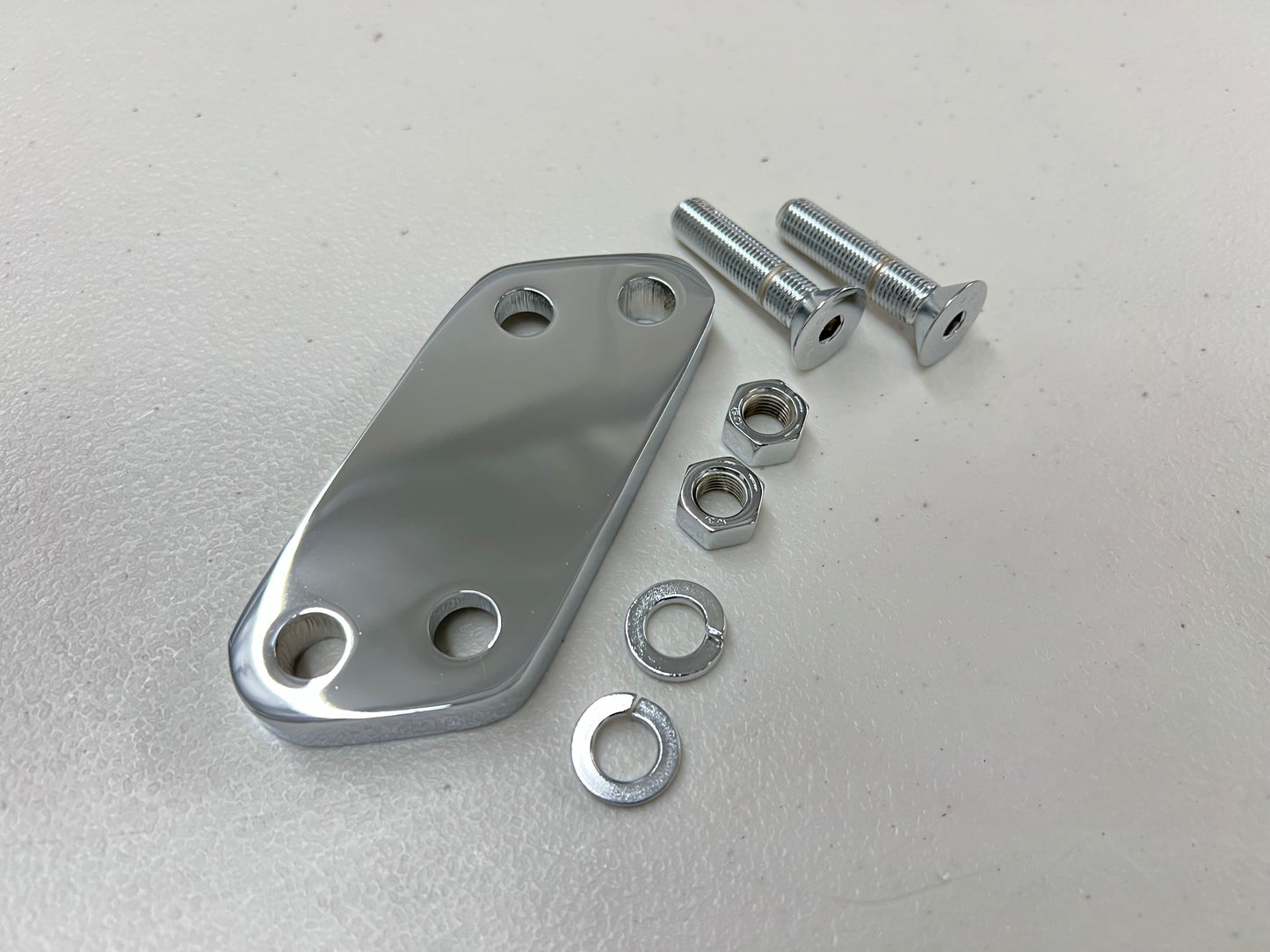 1958-1960 CHEVROLET IMPALA, BEL AIR, BISCAYNE IDLER ARM CONVERSION BRACKET SET [NEW] [CHROME FINISH]