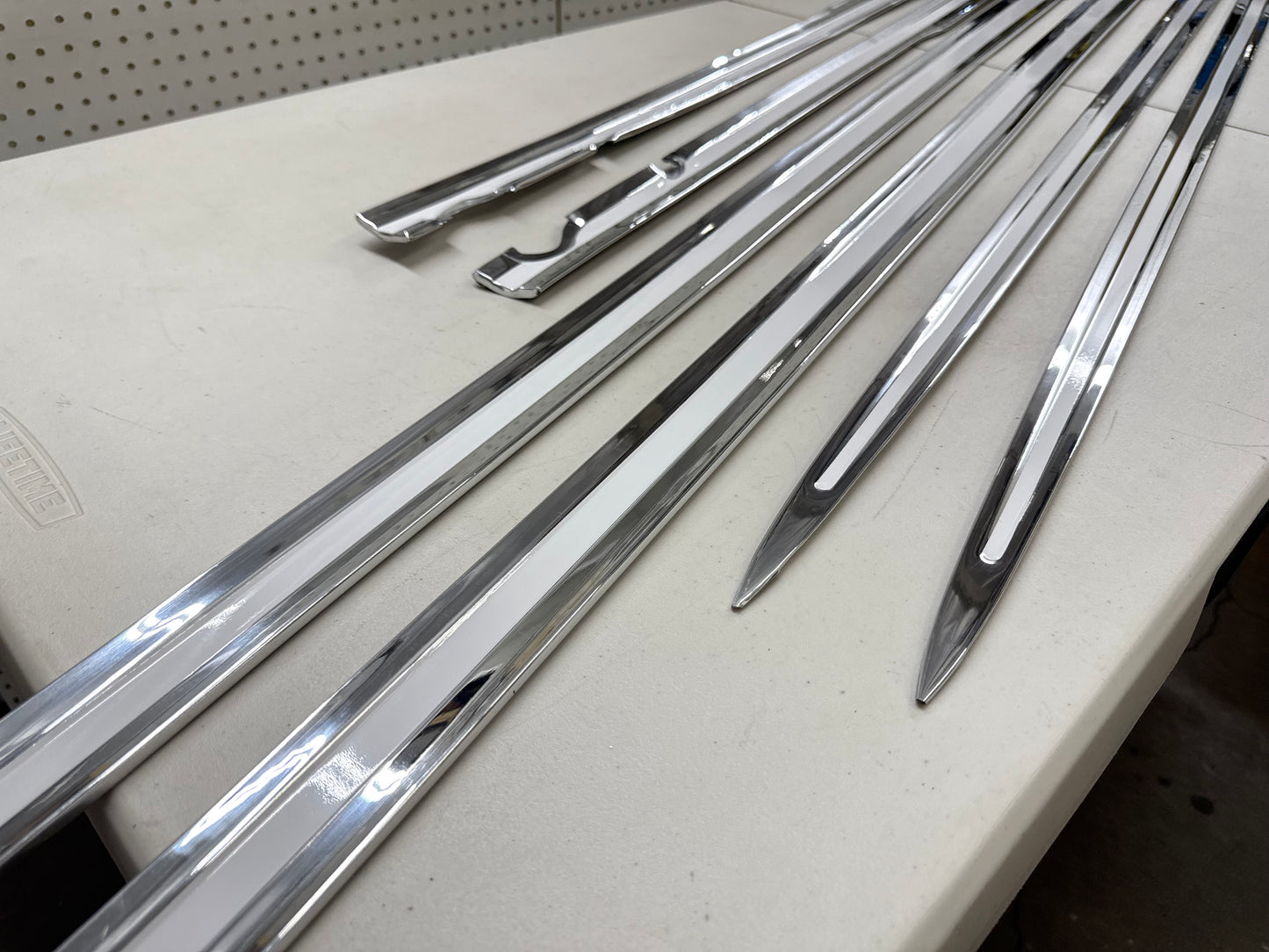 1962 CHEVY IMPALA / FULL SIZE 2 DOOR STANDARD BODY SIDE MOLDING SET 6PC [NEW][POLISHED]