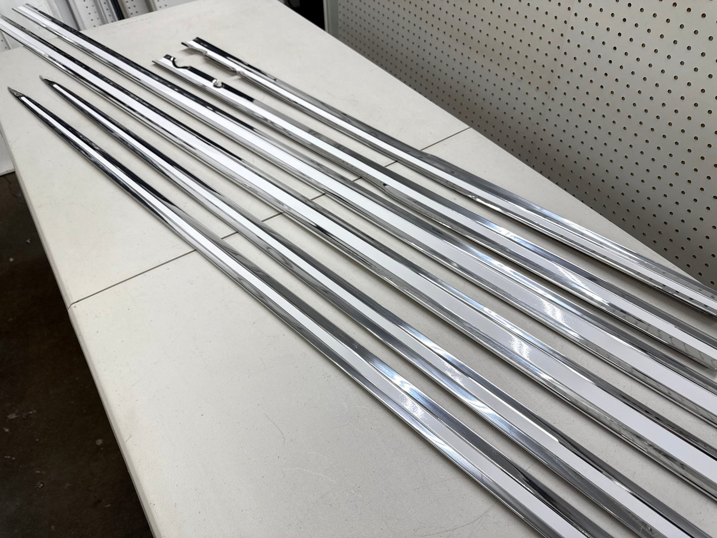 1962 CHEVY IMPALA / FULL SIZE 2 DOOR STANDARD BODY SIDE MOLDING SET 6PC [NEW][POLISHED]