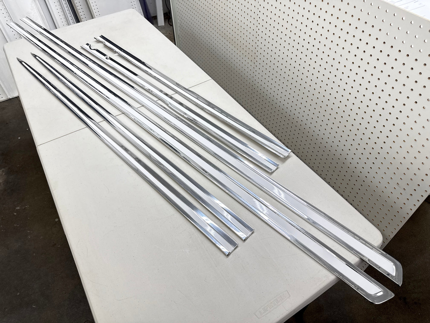 1962 CHEVY IMPALA / FULL SIZE 2 DOOR STANDARD BODY SIDE MOLDING SET 6PC [NEW][POLISHED]