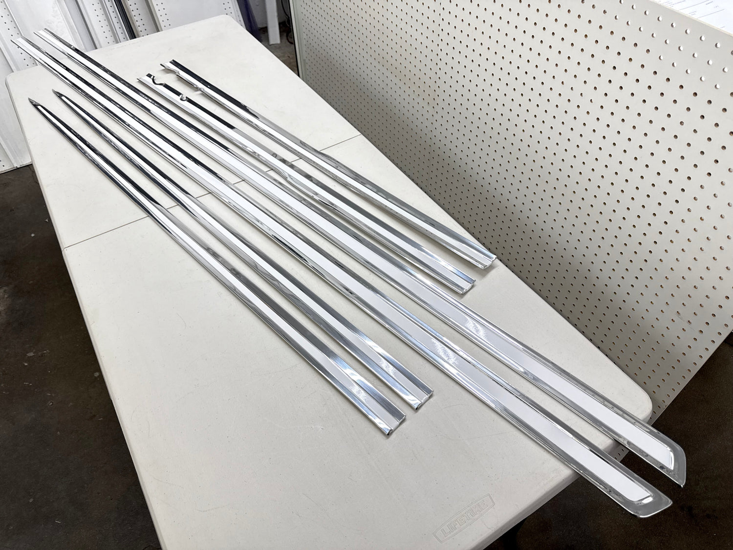 1962 CHEVY IMPALA / FULL SIZE 2 DOOR STANDARD BODY SIDE MOLDING SET 6PC [NEW][POLISHED]