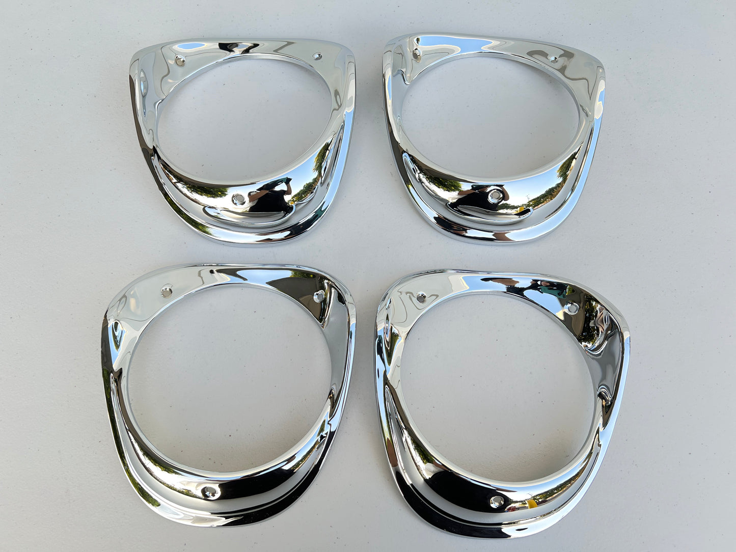 1963 CHEVY IMPALA HEADLIGHT BEZELS 4PC / CHROME FINISH [OEM/ORIGINAL]