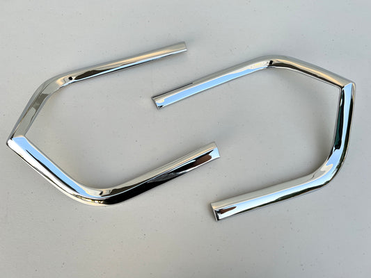 1963 CHEVY IMPALA TRUNK REAR CORNER COVE TRIMS MOLDINGS L&R SET 2PC [NEW] [CHROME FINISH]