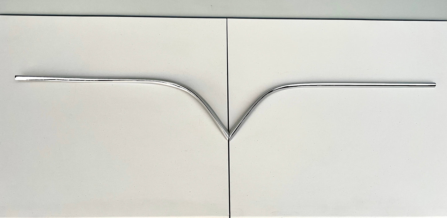 1961 CHEVY IMPALA TRUNK LID MOLDING PAIR 2PC LEFT & RIGHT / CHROME FINISH [NEW]