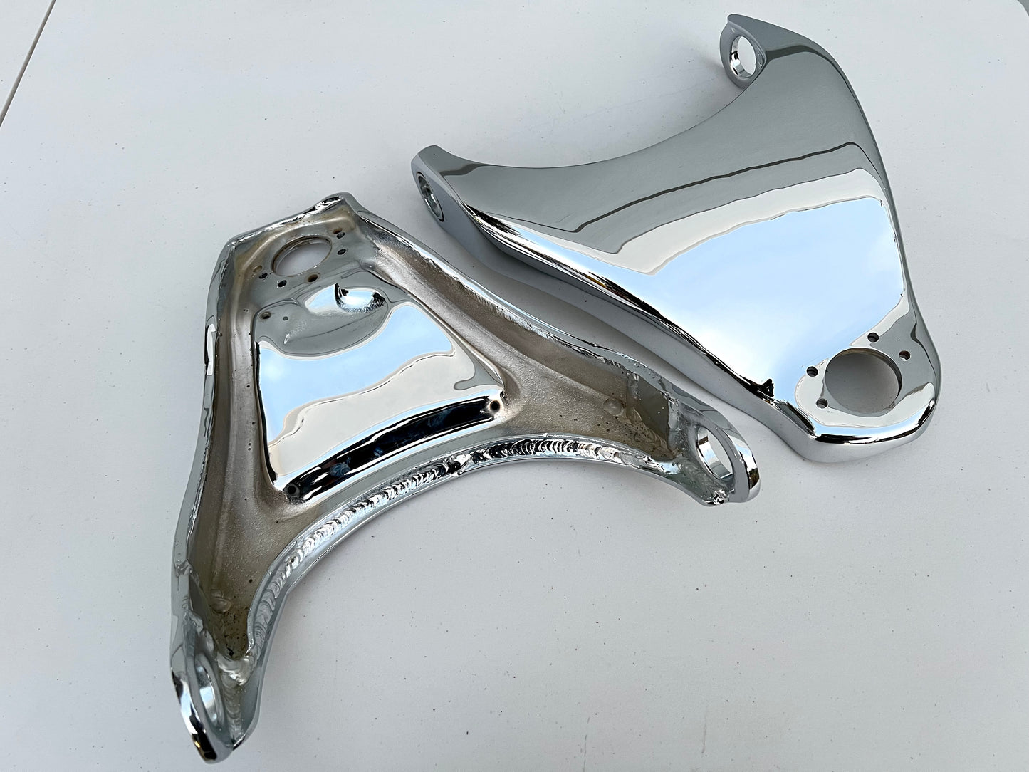 1958-1964 CHEVY IMPALA UPPER CONTROL ARMS 1.5 INCH EXTEND , REINFORCED AND MOLD FOR 4HOLE UPER BALL JOINTS 1PAIR [ORIGINAL / OEM] [CHROME FINISH]