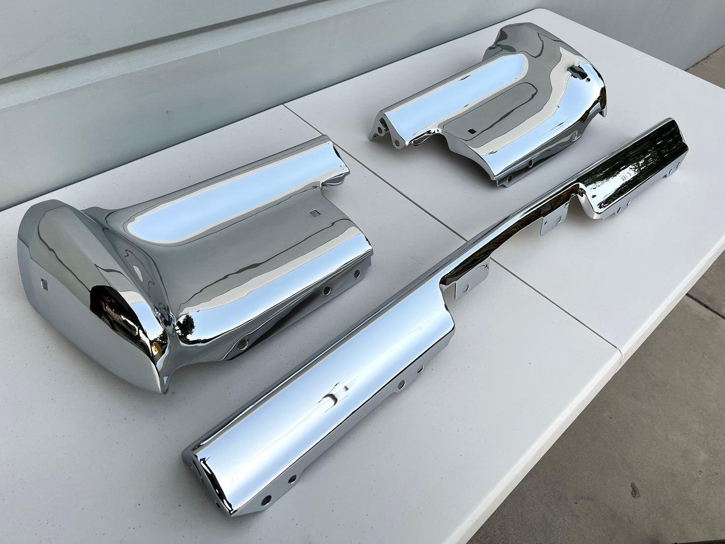 1964 CHEVY IMPALA / FULL SIZE REAR BUMPER SET 3PC (CHROME FINISH / ORIGINAL OEM)