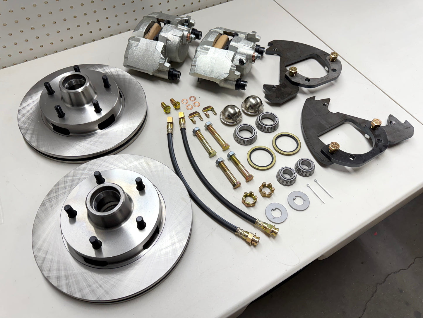 1955-57 CHEVY BEL AIR POWER BRAKE ZERO OFFSET BOLT-ON FRONT DISC BRAKE CONVERSION KIT [NEW]