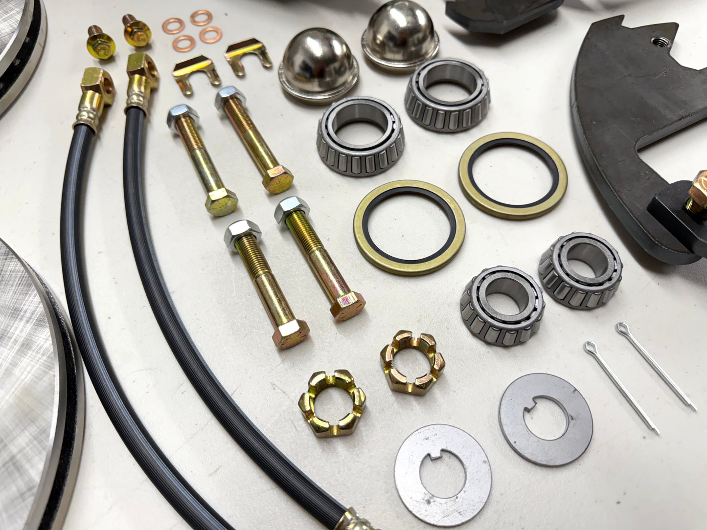 1955-57 CHEVY BEL AIR POWER BRAKE ZERO OFFSET BOLT-ON FRONT DISC BRAKE CONVERSION KIT [NEW]