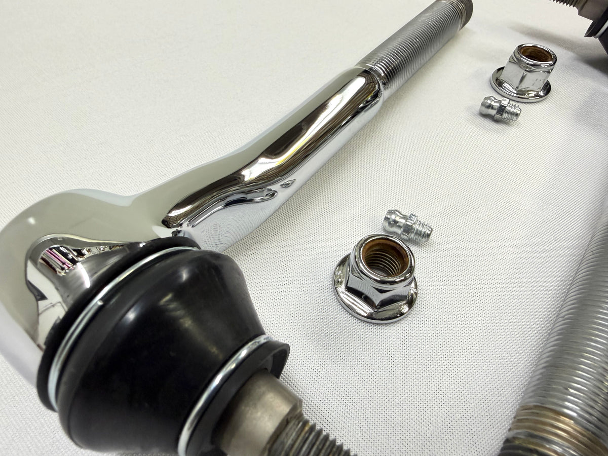 1965-68 GM FULL SIZE CHEVY IMPALA BELAIR BISCAYNE / 1966-1968 CAPRICE / 1965-1970 C10 TRUCK INNER TIE ROD ENDS 1PAIR [NEW] / TRIPLE CHROME PLATED