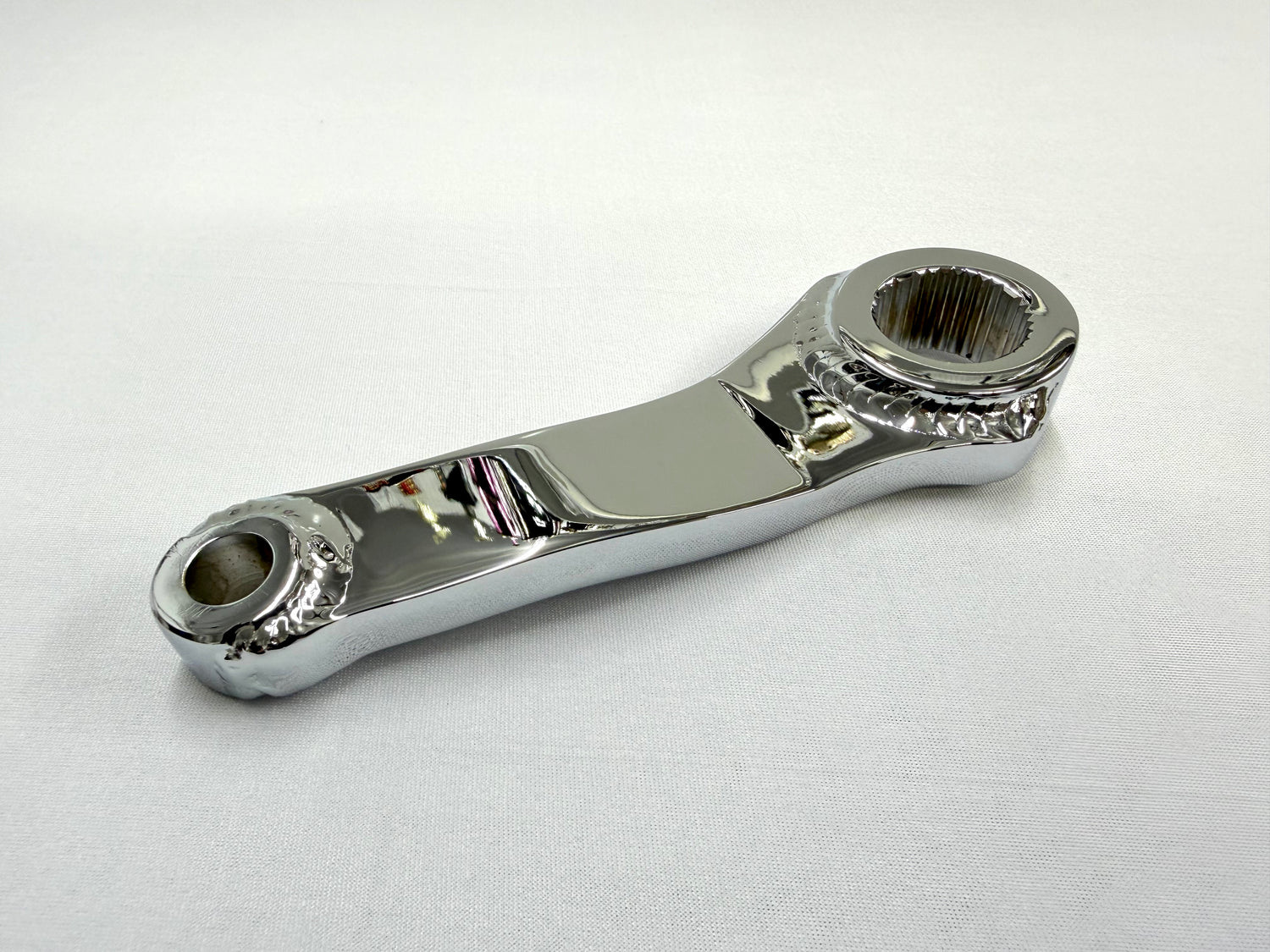 1965-70 GM FULL SIZE CHEVY IMPALA BELAIR BISCAYNE CAPRICE POWER STEERING PITMAN ARM 1PC [NEW][TRIPLE CHROME PLATED]