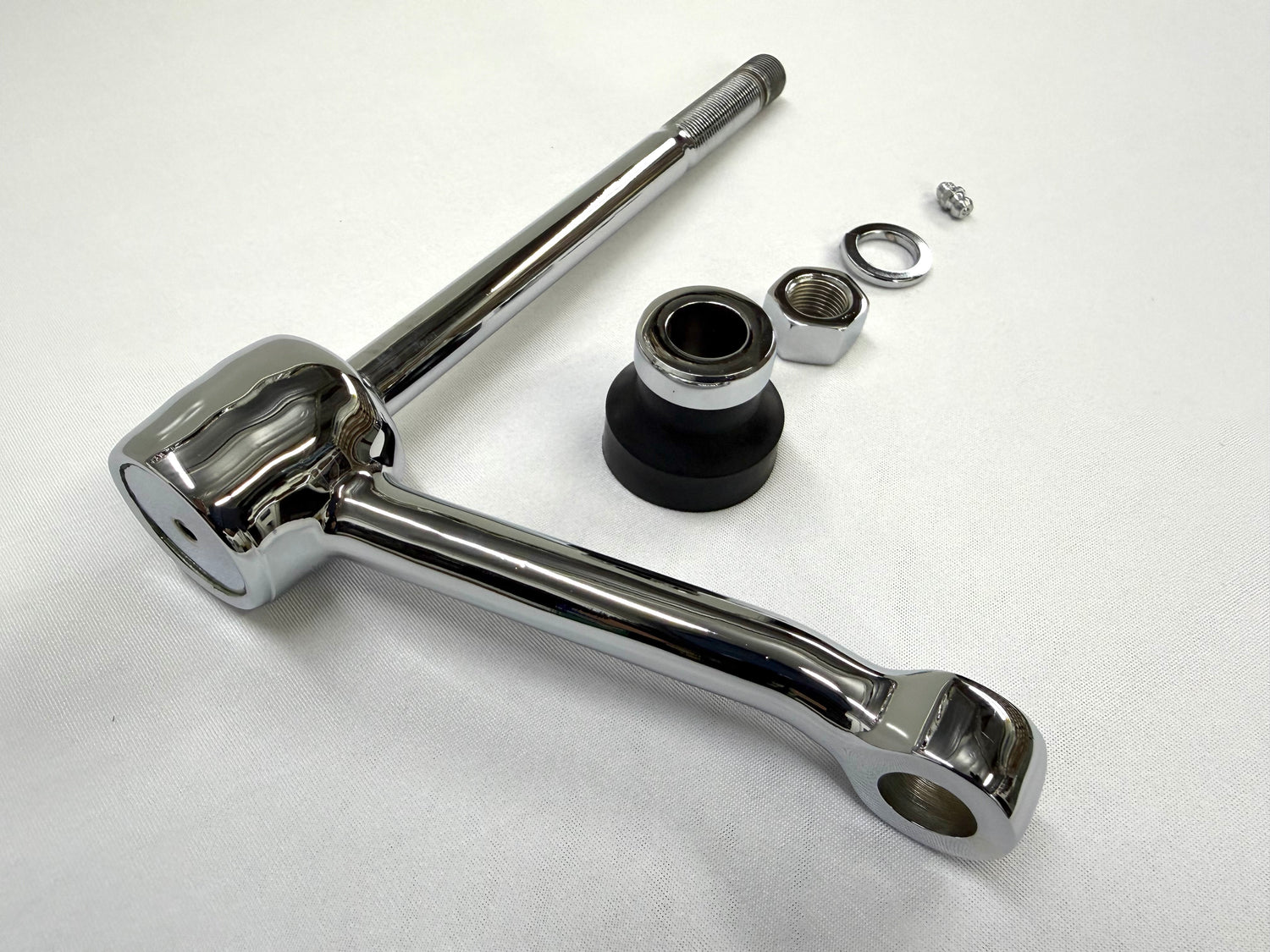 1965-66 GM FULL SIZE CHEVY IMPALA BELAIR BISCAYNE / 1966 CAPRICE IDLER ARM 1PC [NEW] / TRIPLE CHROME PLATED