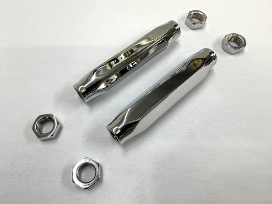 1965-70 GM CHEVROLET CHEVY IMPALA BEL AIR BISCAYNE / 1966-69 CAPRICE HIGH PERFORMANCE BILLET ALUMINUM TIE ROD END ADJUSTING SLEEVES 1PAIR / TRIPLE CHROME PLATED