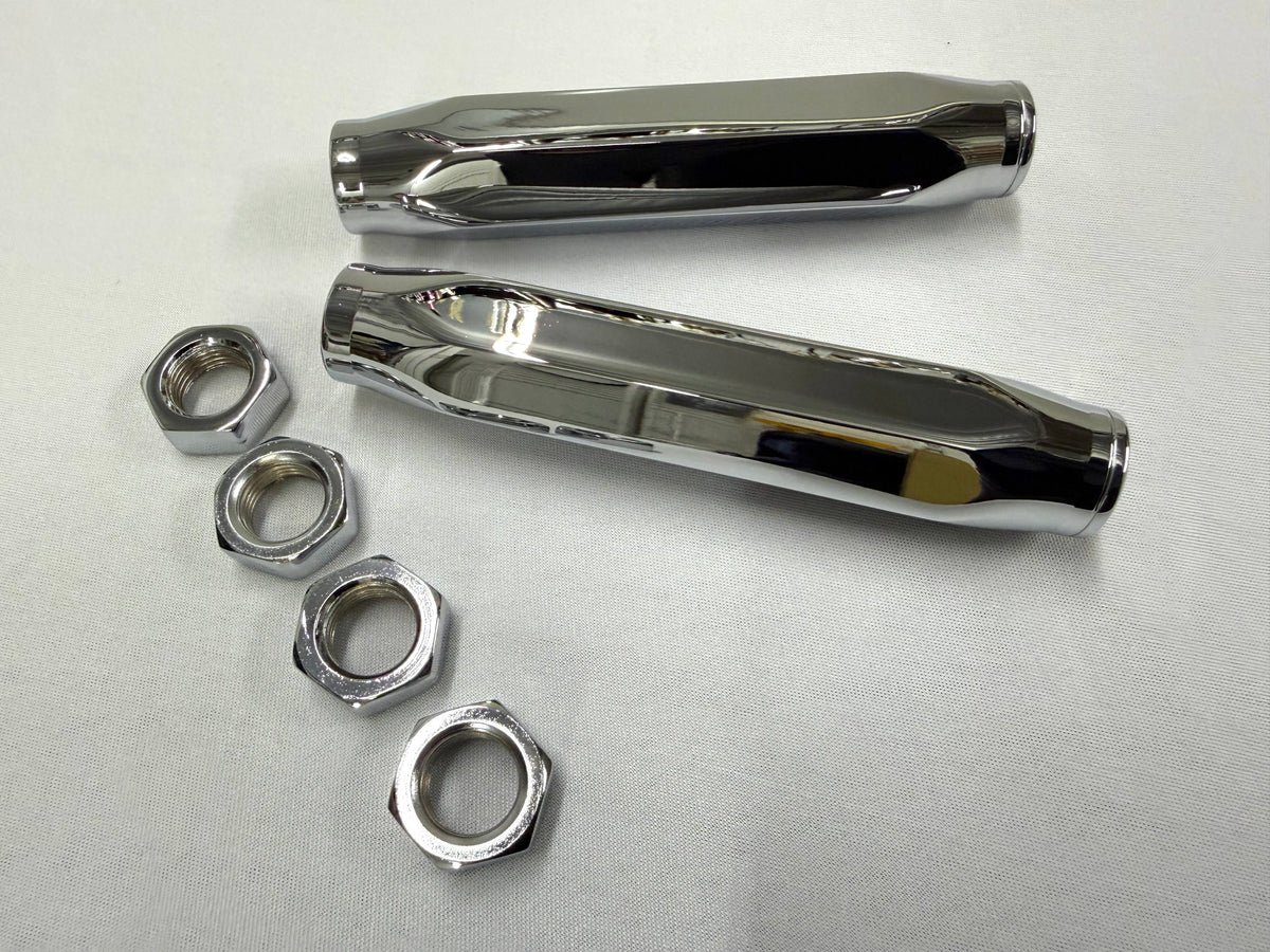 1965-70 GM CHEVROLET CHEVY IMPALA BEL AIR BISCAYNE / 1966-69 CAPRICE HIGH PERFORMANCE BILLET ALUMINUM TIE ROD END ADJUSTING SLEEVES 1PAIR / TRIPLE CHROME PLATED
