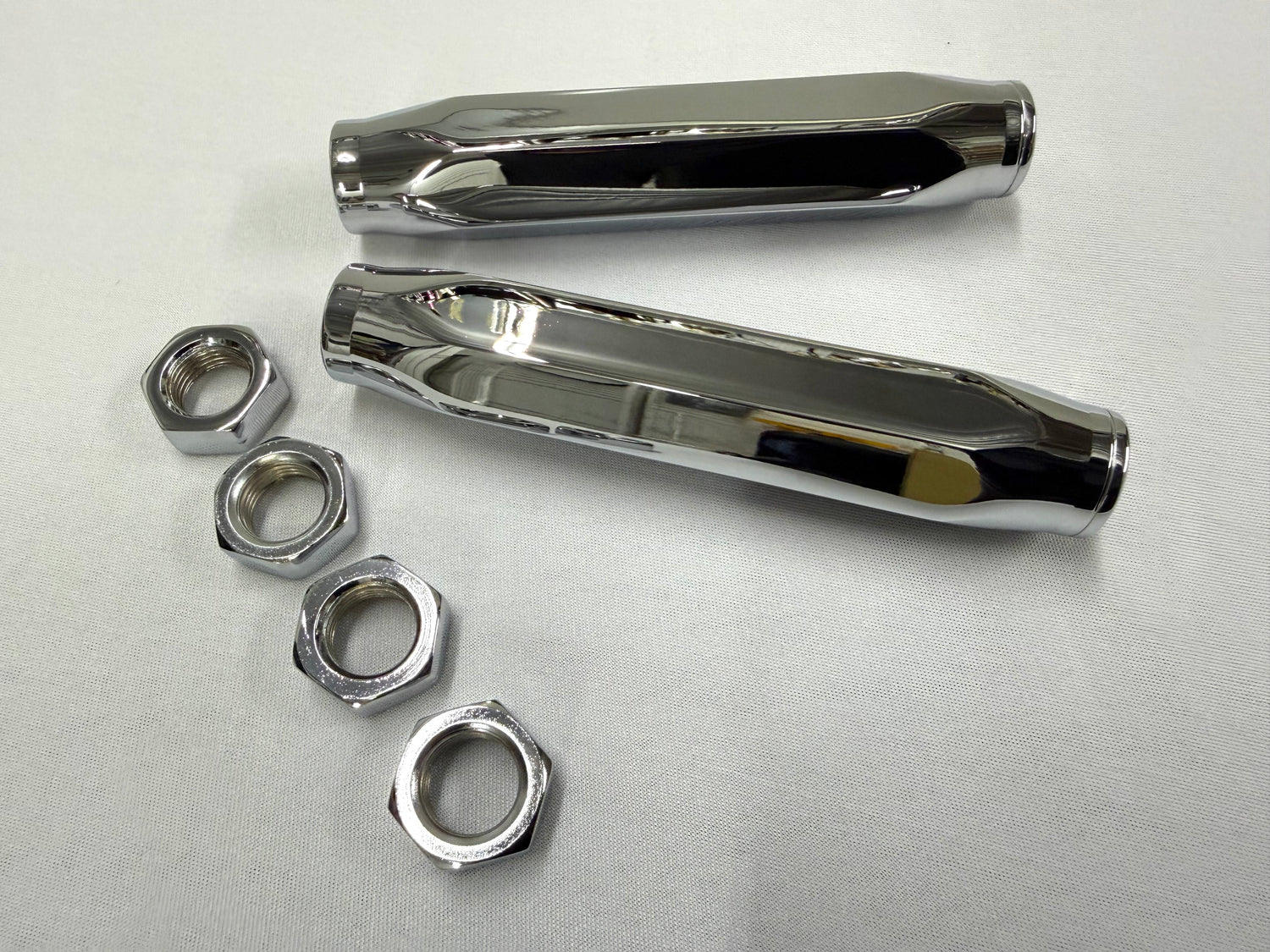 1965-70 GM CHEVROLET CHEVY IMPALA BEL AIR BISCAYNE / 1966-69 CAPRICE HIGH PERFORMANCE BILLET ALUMINUM TIE ROD END ADJUSTING SLEEVES 1PAIR / TRIPLE CHROME PLATED