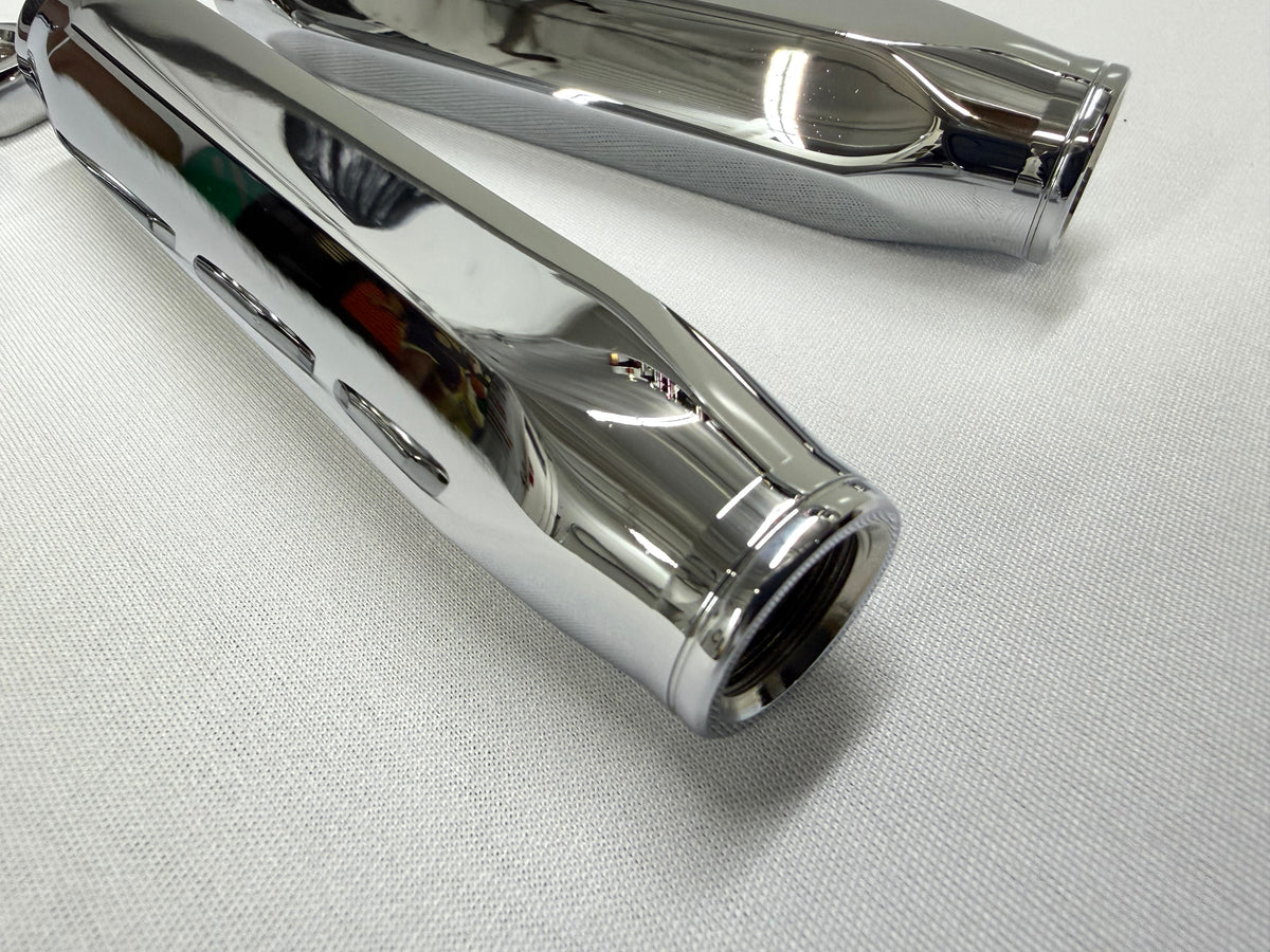 1965-70 GM CHEVROLET CHEVY IMPALA BEL AIR BISCAYNE / 1966-69 CAPRICE HIGH PERFORMANCE BILLET ALUMINUM TIE ROD END ADJUSTING SLEEVES 1PAIR / TRIPLE CHROME PLATED