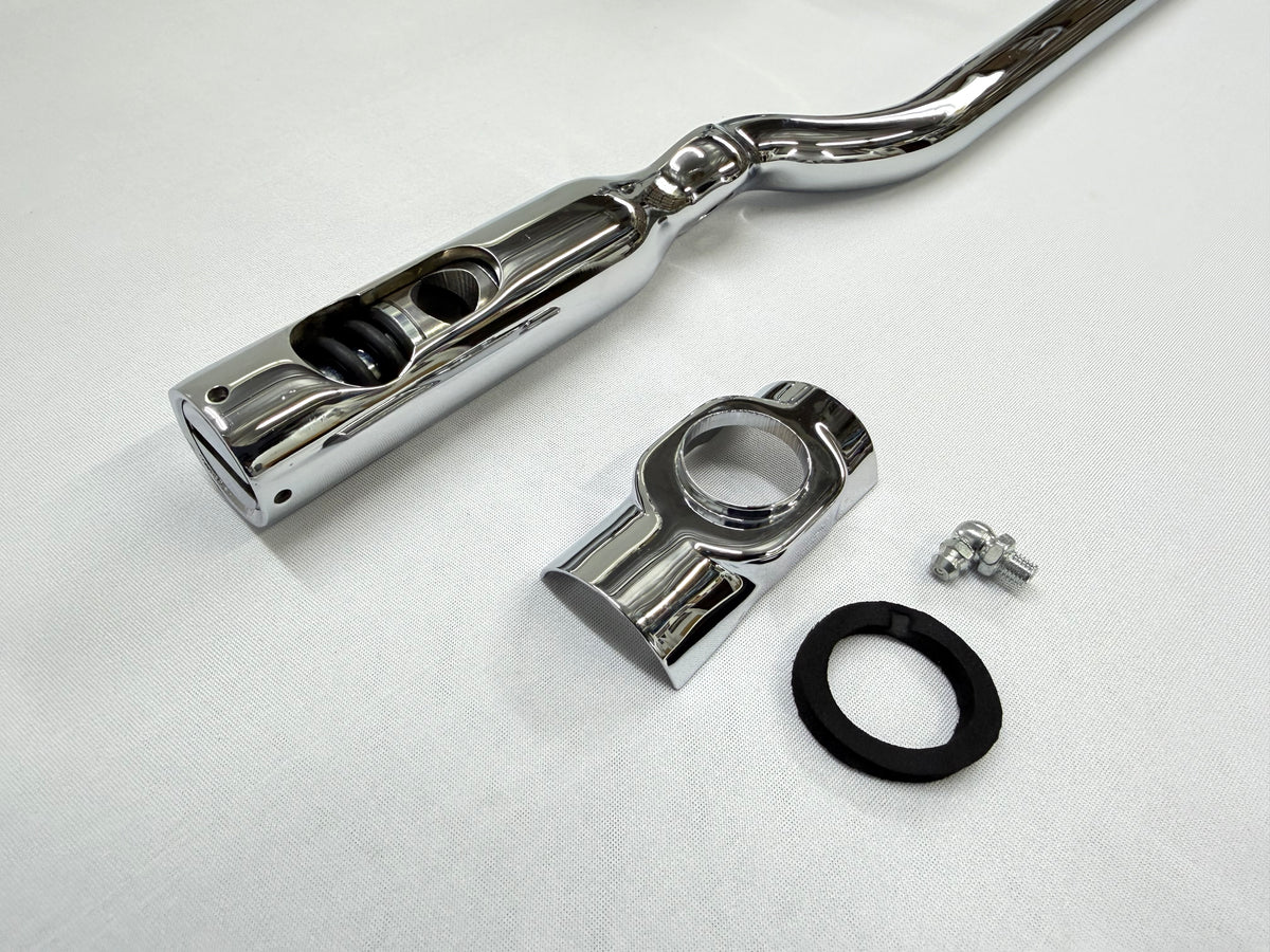 1955-57 GM CHEVY CHEVROLET BEL AIR NOMAD 210 150 TRI FIVE PREMIUM HEAVY DUTY CENTER LINK (DRAGLINK) + IDLER ARM BEARING UPGRADE SET / TRIPLE CHROME PLATED
