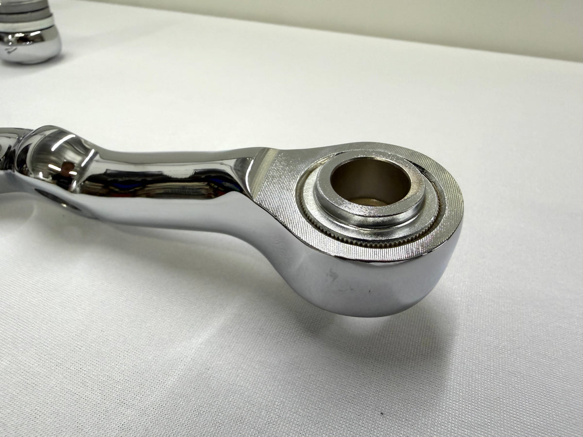 1955-57 GM CHEVY CHEVROLET BEL AIR NOMAD 210 150 TRI FIVE PREMIUM HEAVY DUTY CENTER LINK (DRAGLINK) + IDLER ARM BEARING UPGRADE SET / TRIPLE CHROME PLATED