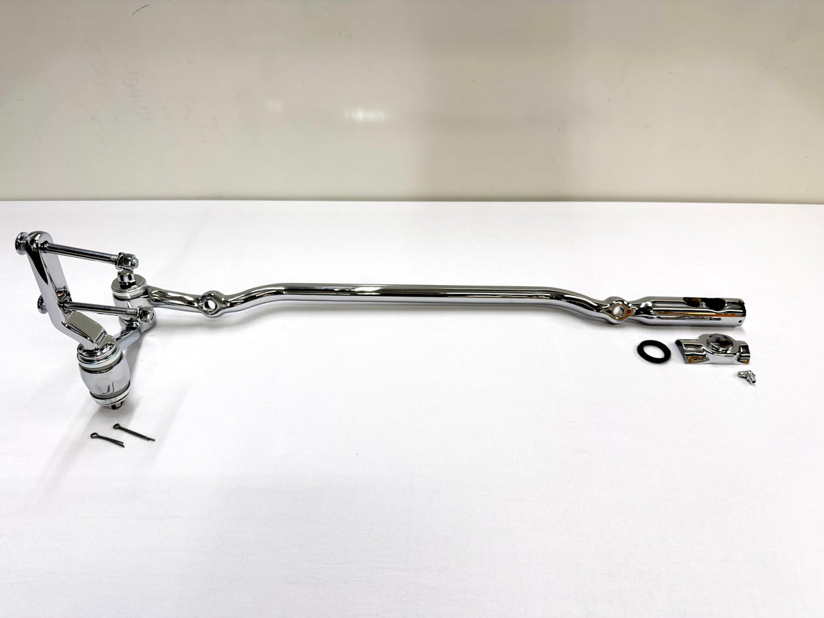 1955-57 GM CHEVY CHEVROLET BEL AIR NOMAD 210 150 TRI FIVE PREMIUM HEAVY DUTY CENTER LINK (DRAGLINK) + IDLER ARM BEARING UPGRADE SET / TRIPLE CHROME PLATED