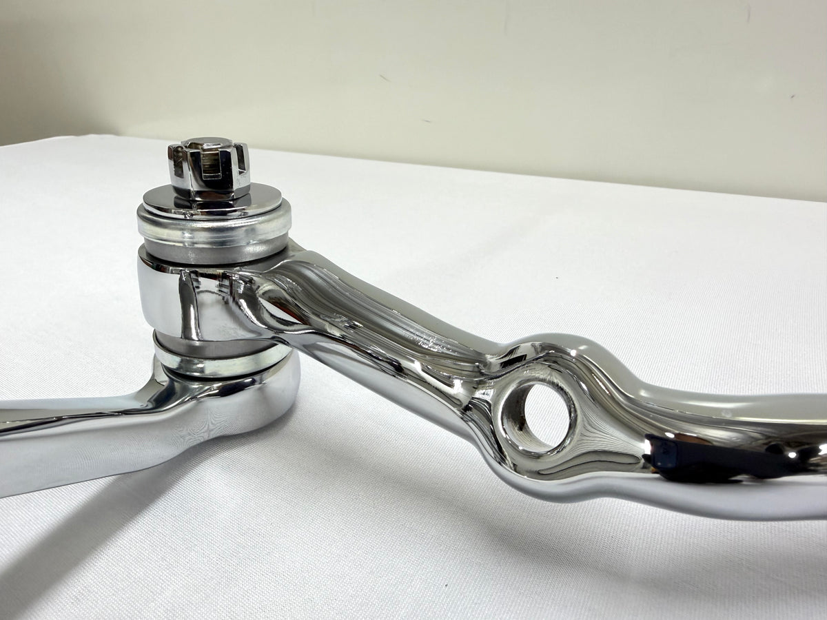 1955-57 GM CHEVY CHEVROLET BEL AIR NOMAD 210 150 TRI FIVE PREMIUM HEAVY DUTY CENTER LINK (DRAGLINK) + IDLER ARM BEARING UPGRADE SET / TRIPLE CHROME PLATED