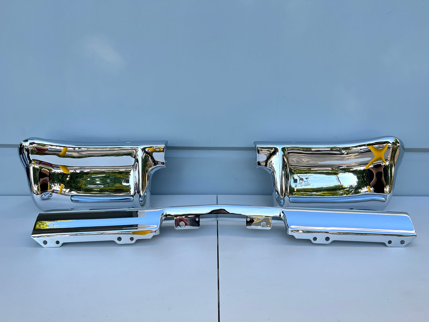 1963 CHEVY IMPALA / FULL SIZE REAR BUMPER SET 3PC (CHROME FINISH / ORIGINAL OEM)