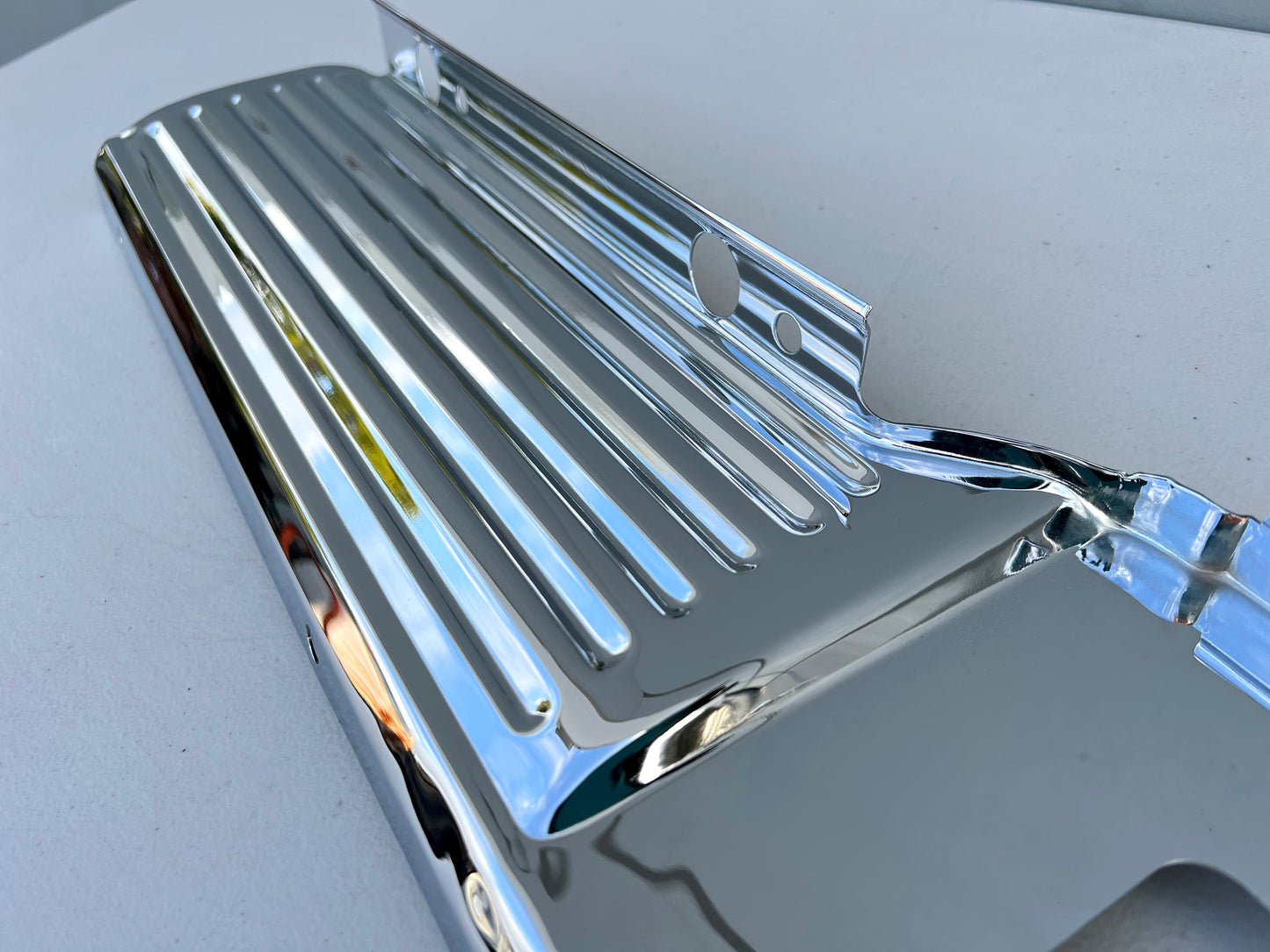 1963 CHEVROLET IMPALA , FULL-SIZE PASSENGER CAR REAR LICENSE PLATE PANEL  [NEW] [CHROME FINISH]