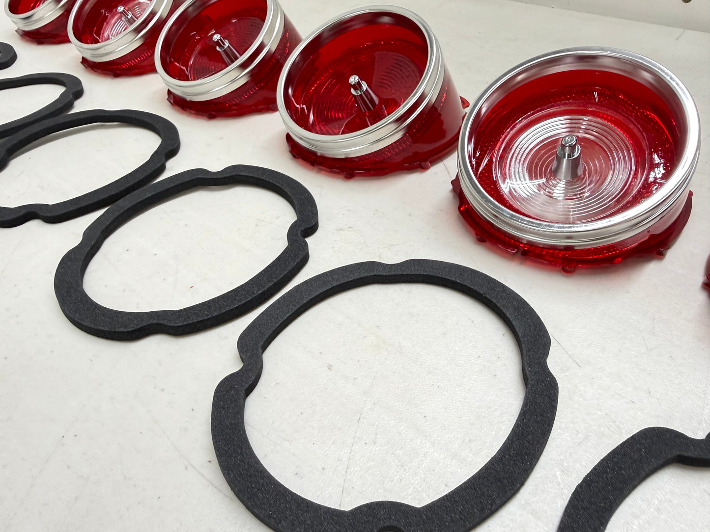 1965 CHEVY IMPALA BEL AIR BISCAYNE TAIL LAMP ASSEMBLY PACKAGE SET (TAIL LIGHT KIT) / IMPORT CHROME [NEW]