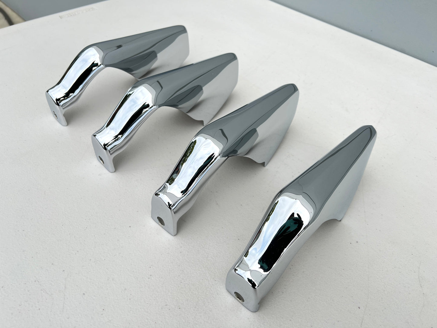 1961 CHEVY IMPALA / FULL SIZE REAR BUMPER GUARDS 4PC / CHROME FINISH [ORIGINAL OEM RESTORED]