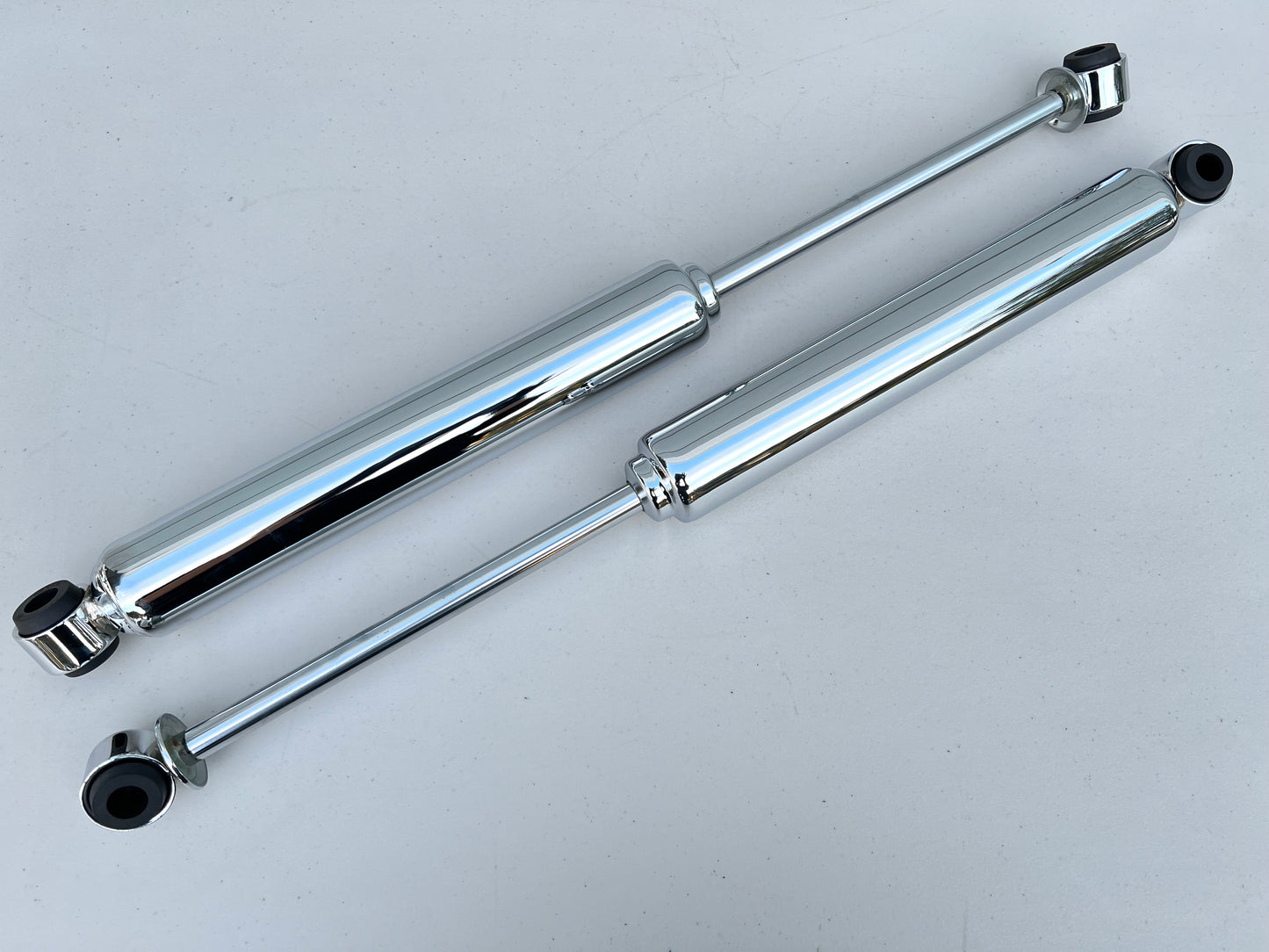 1958-1964 Chevy Impala Heavy Duty Extend Shock Absorbers Pair / Chrome Finish