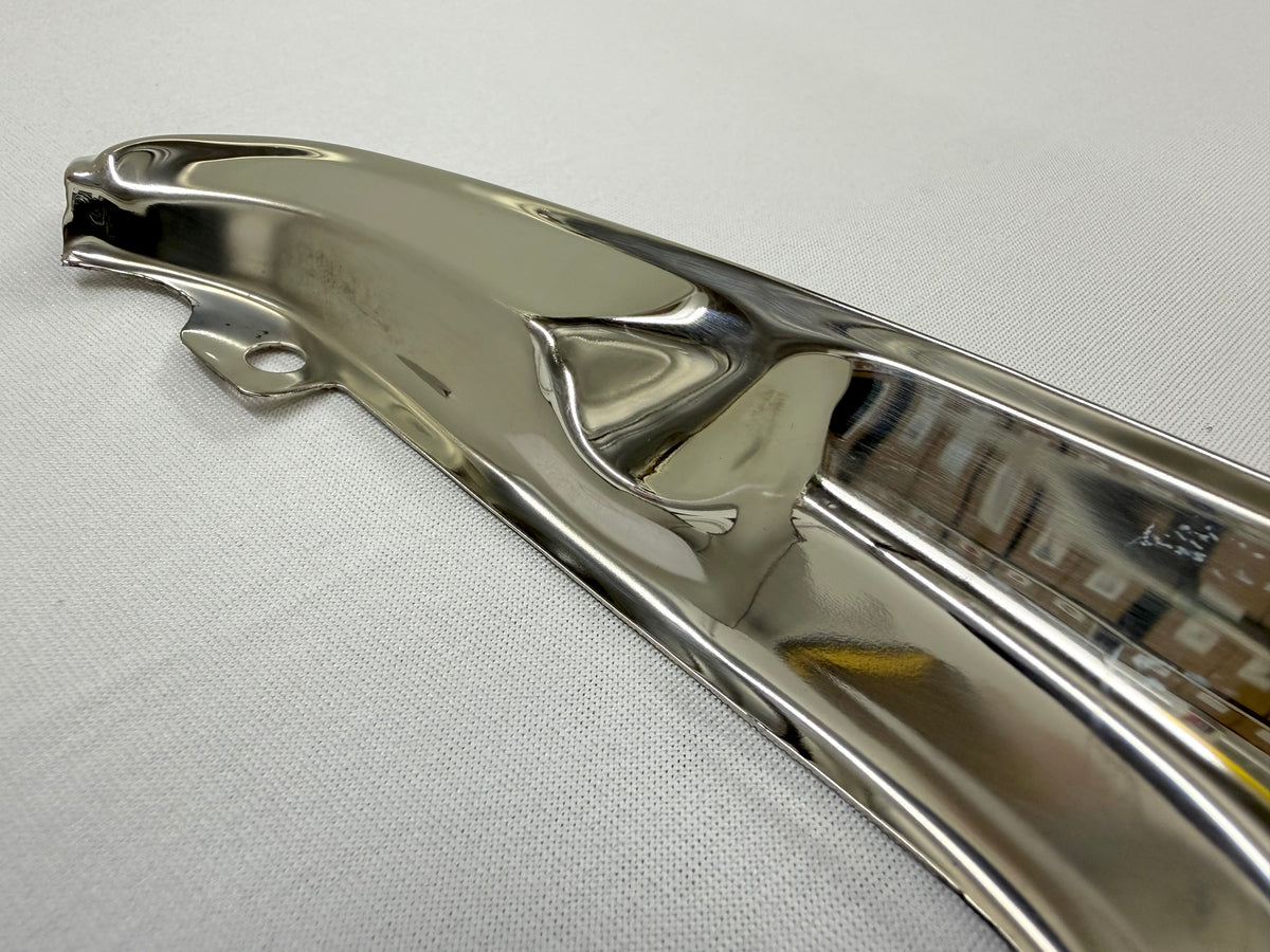 1964 CHEVROLET CHEVY IMPALA BEL AIR BISCAYNE STANDARD (NON SS) GAS DOOR GUARD 1PC / STAINLESS STEEL [NEW]
