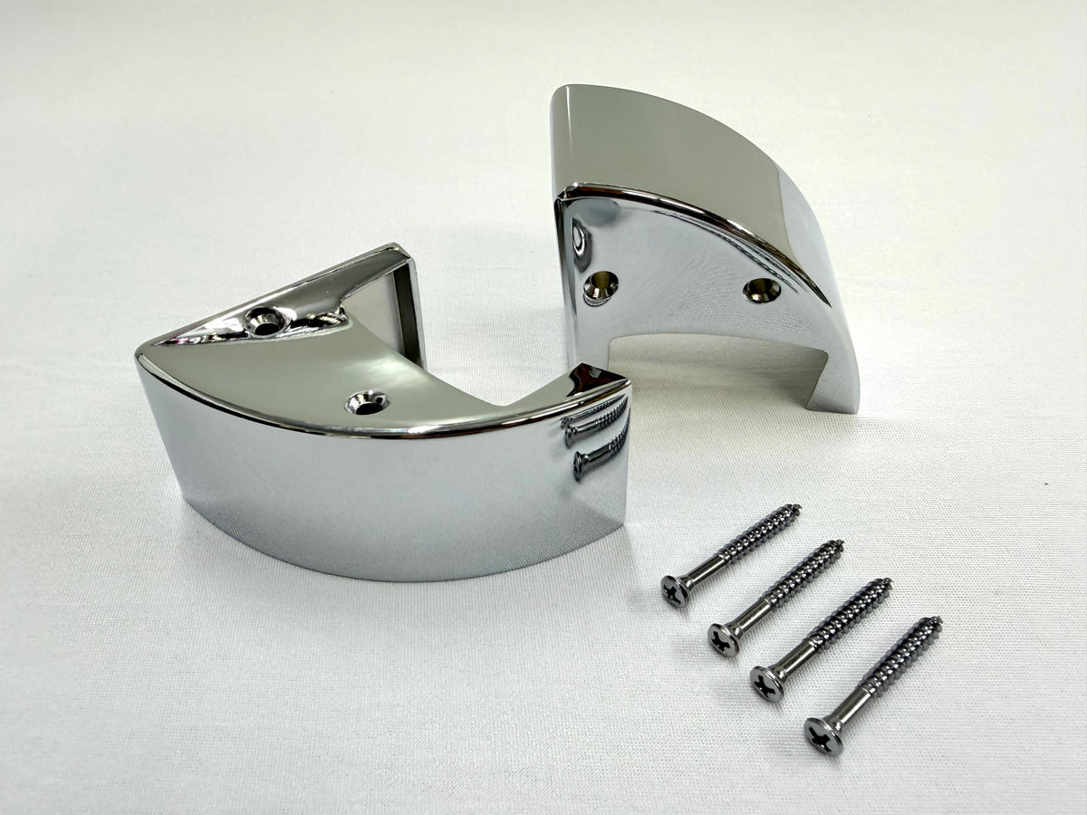 1959-61 CHEVROLET CHEVY IMPALA NOMAD ARM REST ORNAMENT SET 1PAIR / IMPORT CHROME [NEW]