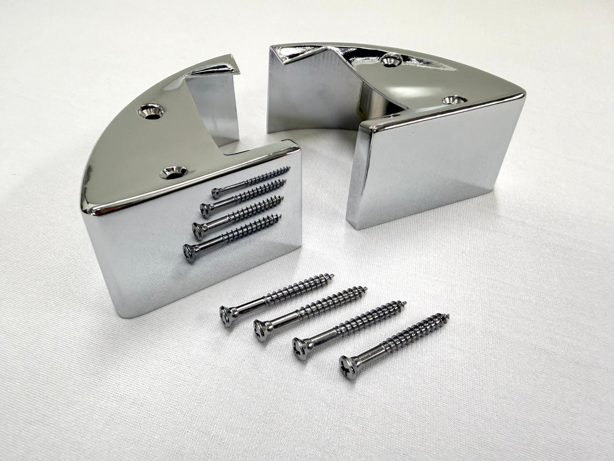 1959-61 CHEVROLET CHEVY IMPALA NOMAD ARM REST ORNAMENT SET 1PAIR / IMPORT CHROME [NEW]