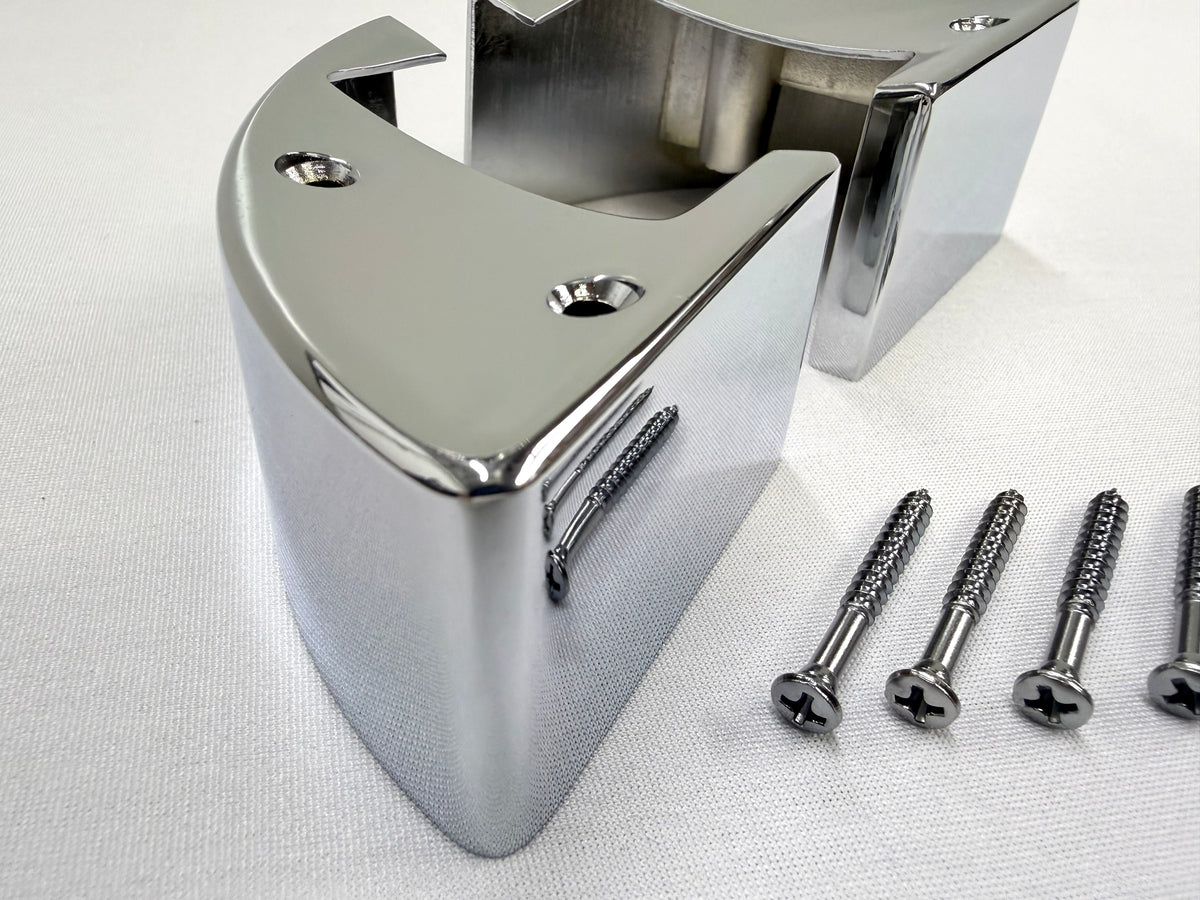1959-61 CHEVROLET CHEVY IMPALA NOMAD ARM REST ORNAMENT SET 1PAIR / IMPORT CHROME [NEW]