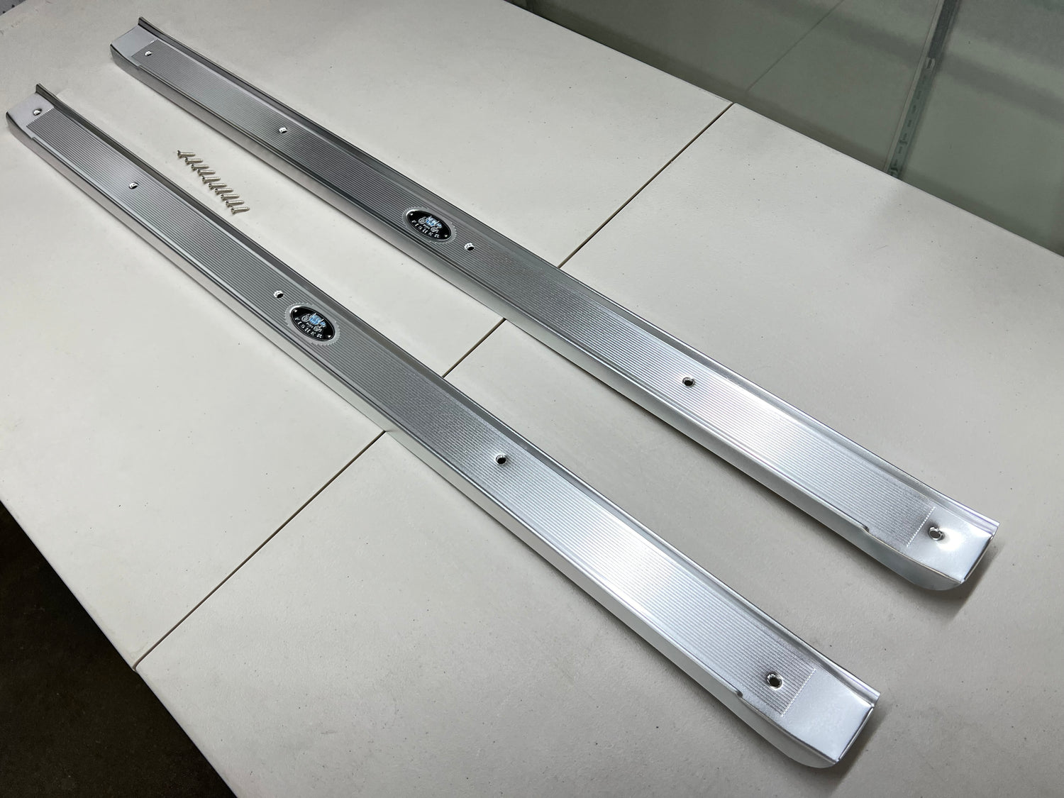 1961-1964 CHEVY IMPALA BEL AIR BISCAYNE HARDTOP OR CONVERTIBLE 2 DOOR , DOOR SILL PLATES [NEW]