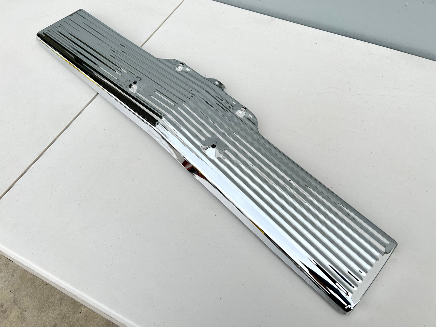 1962 CHEVROLET IMPALA , FULL-SIZE PASSENGER CAR FRONT LICENSE PLATE PANEL  [NEW] [CHROME FINISH]