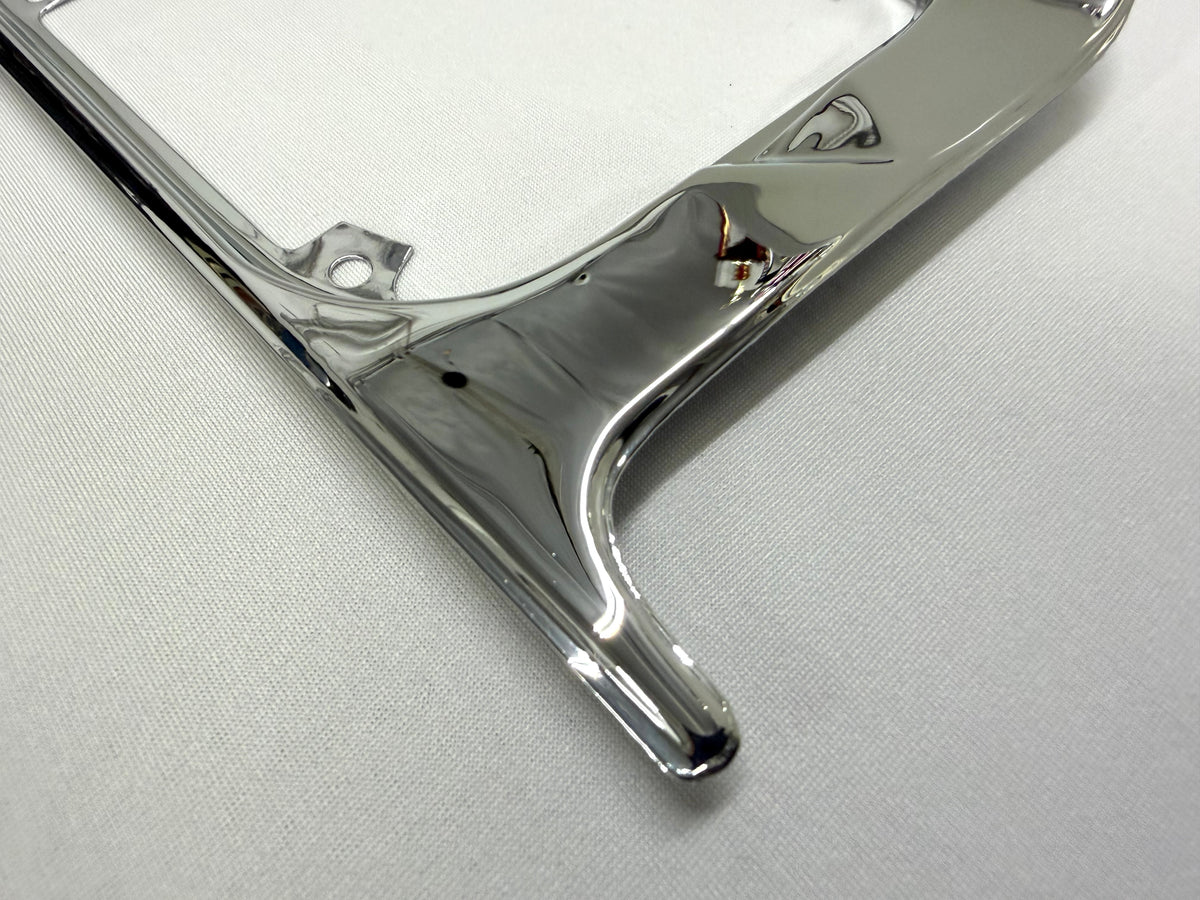 1962-1963 CHEVROLET CHEVY IMPALA BEL AIR BISCAYNE GAS DOOR GUARD 1PC / STAINLESS STEEL [NEW][TRIPLE CHROME PLATED]